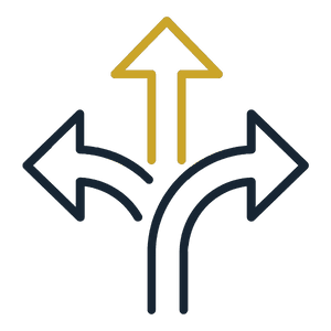 Ikona: strzałki w trzech kierunkach